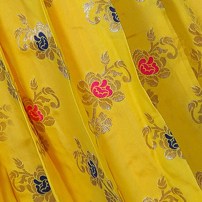 Adorable Yellow Pattu Pavadai