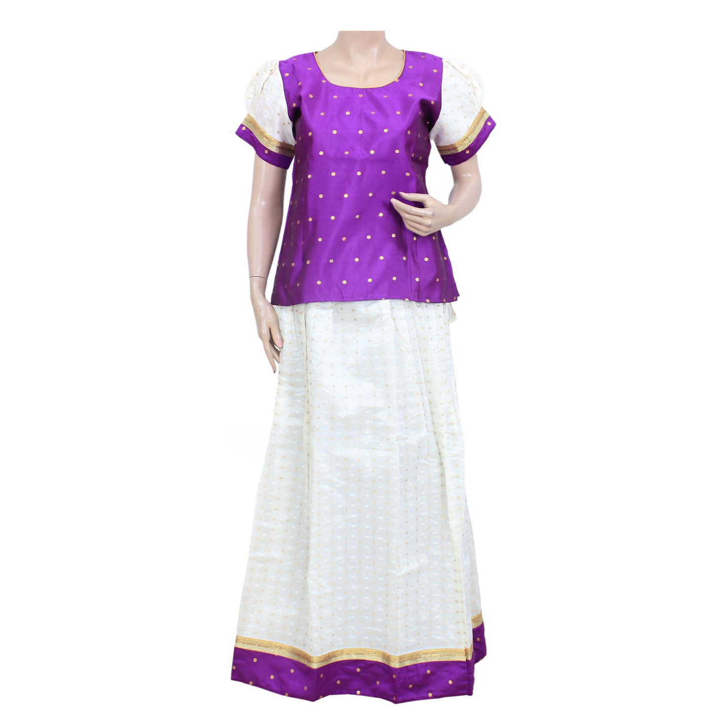 PURPLE KERALA PATTU PAVADAI