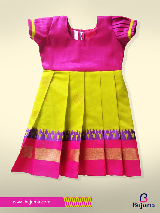 pink colour frock suit