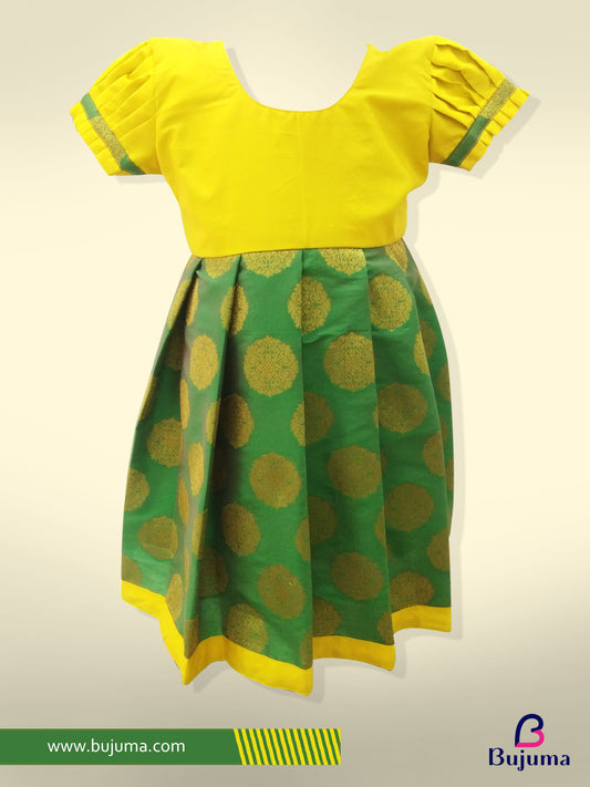 parrot green frock