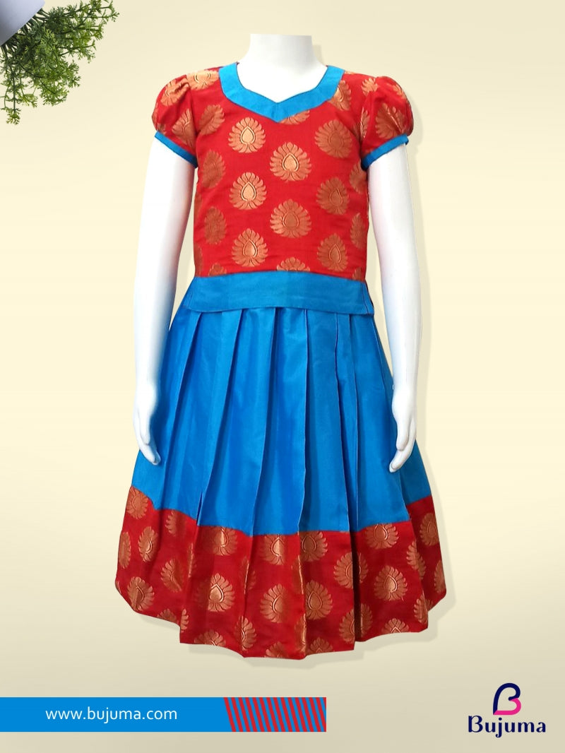 Red Colour Pattu Pavadai