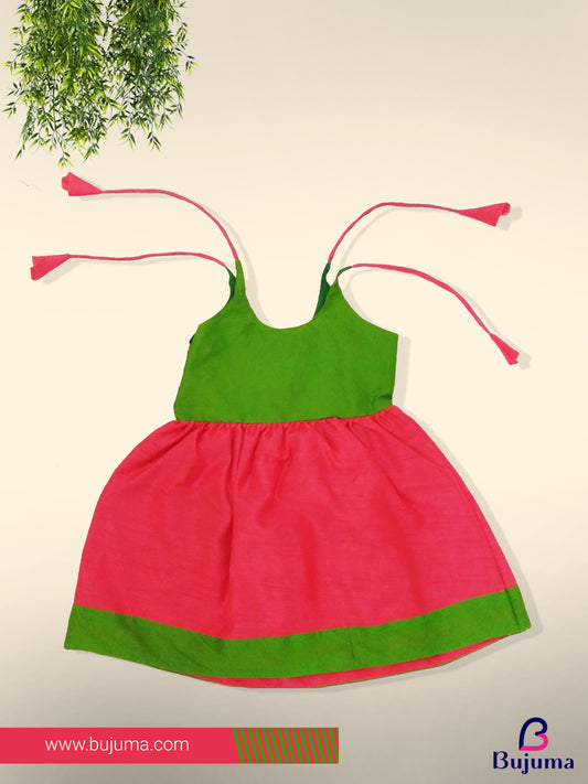 green colour frock suit