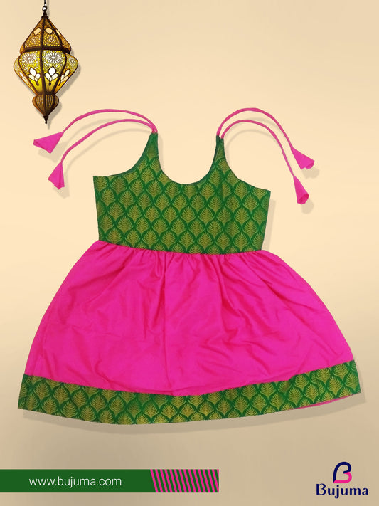 green frock for baby girl