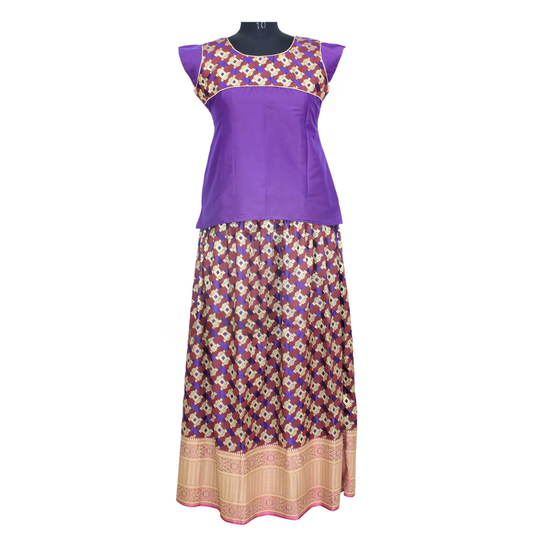 Beautiful Purple Pattu Pavadai