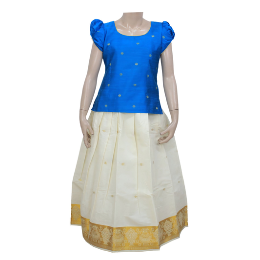ELEGANT KERALA CHANDERI PATTU PAVADAI
