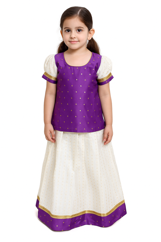 PURPLE KERALA PATTU PAVADAI