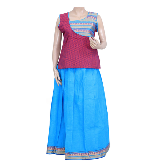 MANGALAGIRI BLUR COTTON PATTU PAVADAI