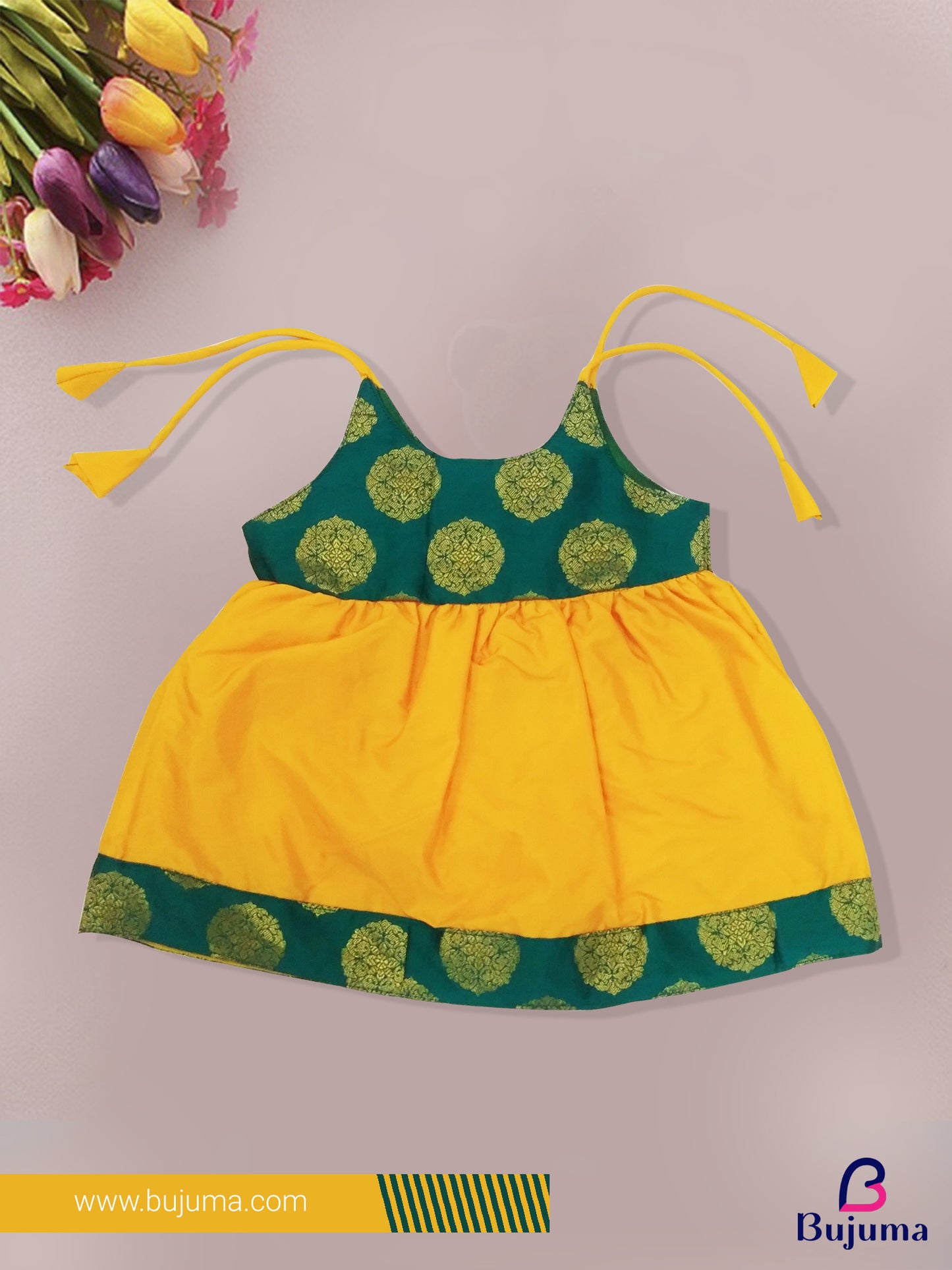 yellow colour frock